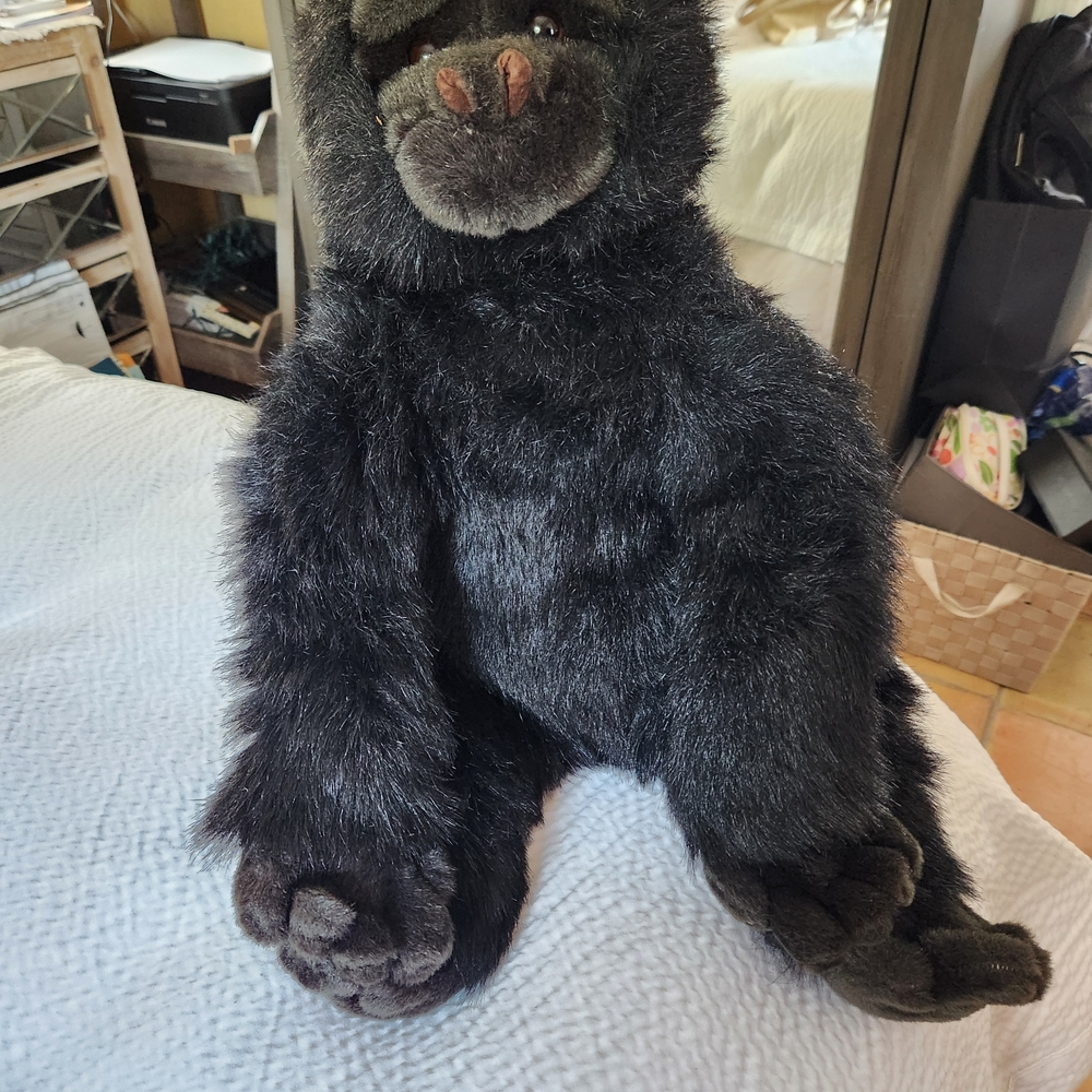 Plush Black Gorilla Toy